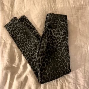 Animal print jeans